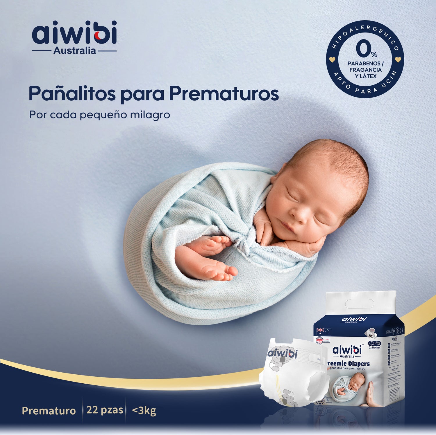 Pañales Ultimate Comfort Prematuro – Talla Prematuro (<3 kg)