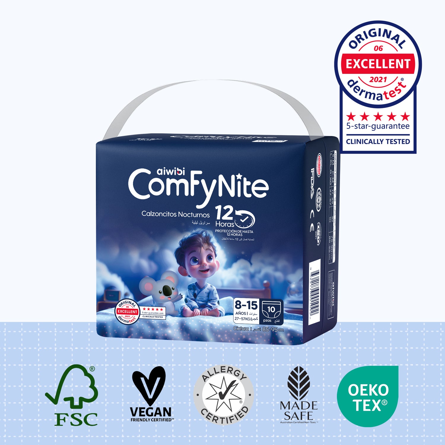 Calzoncitos Nocturnos para Niños Mayores – Talla G/XG (27-57 kg)